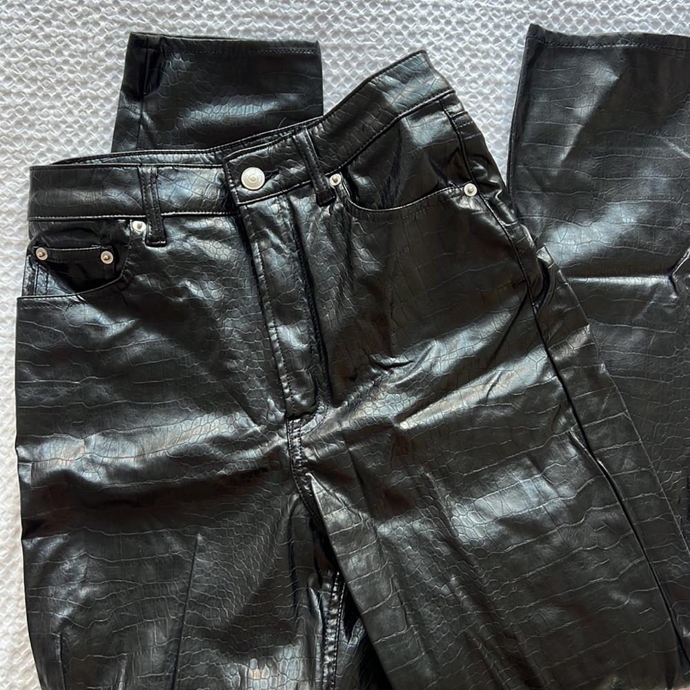 H&M faux leather pant